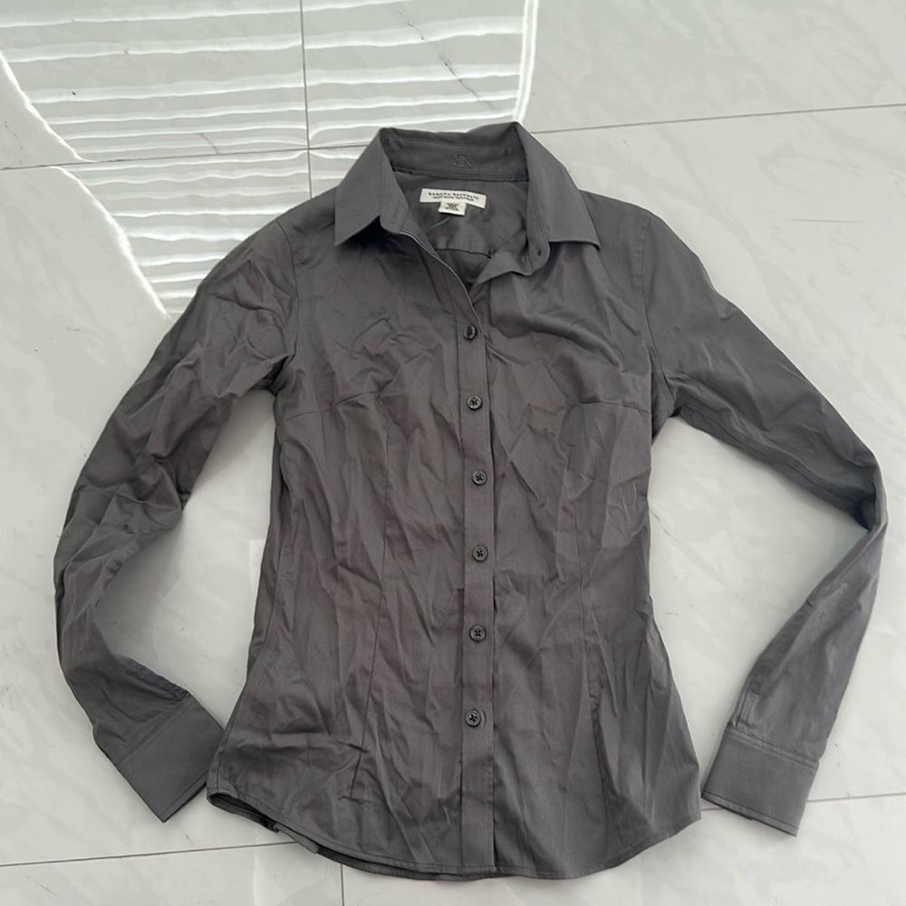 Banana Republic button up Grey shirt 00P, stretch